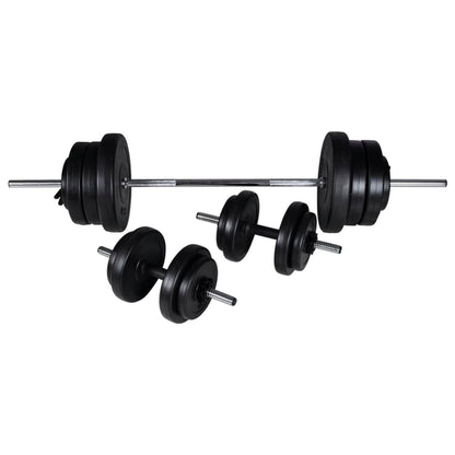 Banco De Entrenamiento Con Juego De Barras Y Mancuernas 60,5 Kg