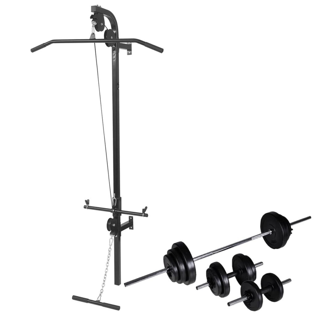 Máquina Musculación Power Tower Con Pesas Y Mancuernas 60,5 Kg