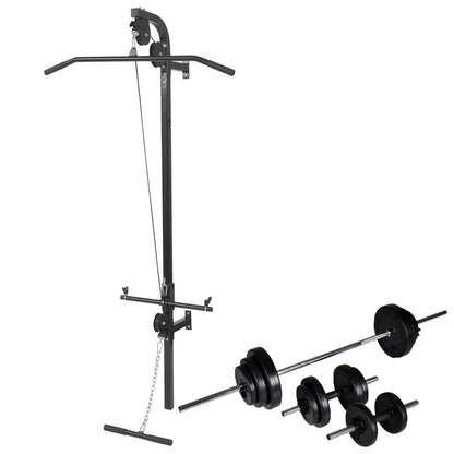 Máquina Musculación Power Tower Con Pesas Y Mancuernas 60,5 Kg