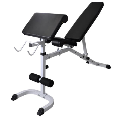 Banco De Entrenamiento Con Soporte De Pesas Y Mancuernas 60,5Kg