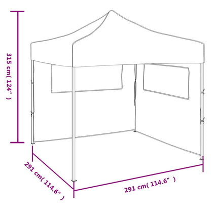 Cenador Plegable Con 2 Paredes 3X3 M