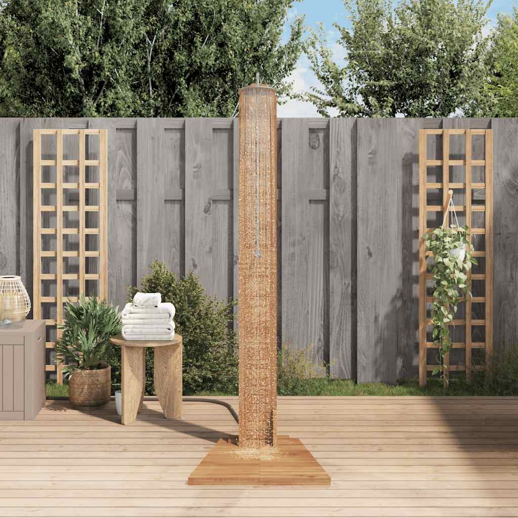 Ducha De Jardín Madera Maciza De Teca 70X75X204 Cm