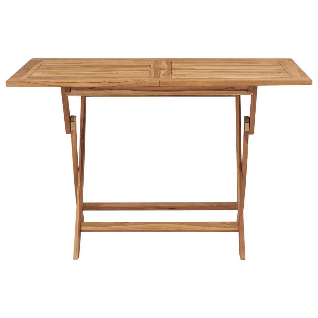Mesa Plegable De Jardín Madera Maciza De Teca 120X70X75 Cm