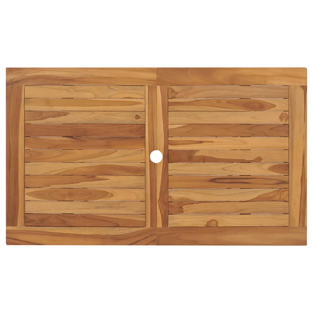 Mesa Plegable De Jardín Madera Maciza De Teca 120X70X75 Cm