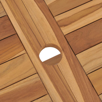 Mesa Plegable De Jardín Madera Maciza De Teca 120X70X75 Cm