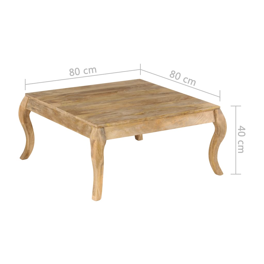 Mesa De Centro De Madera Maciza De Mango