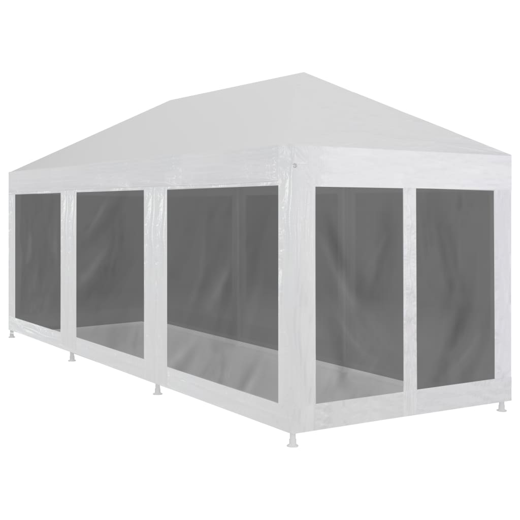 Carpa Para Fiestas 8 Paredes De Malla Hdpe Gris