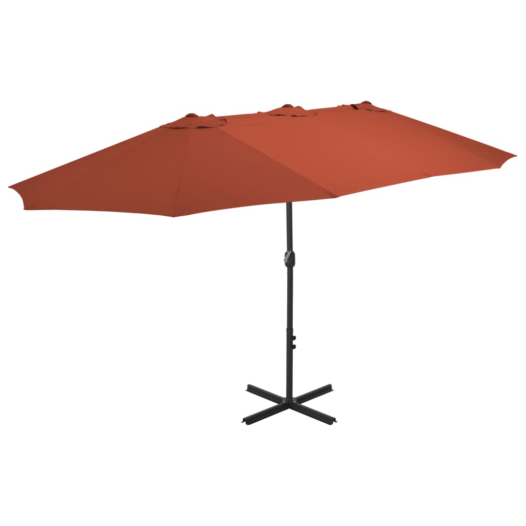 Sombrilla De Jardín Con Palo De Aluminio 460X270 Cm