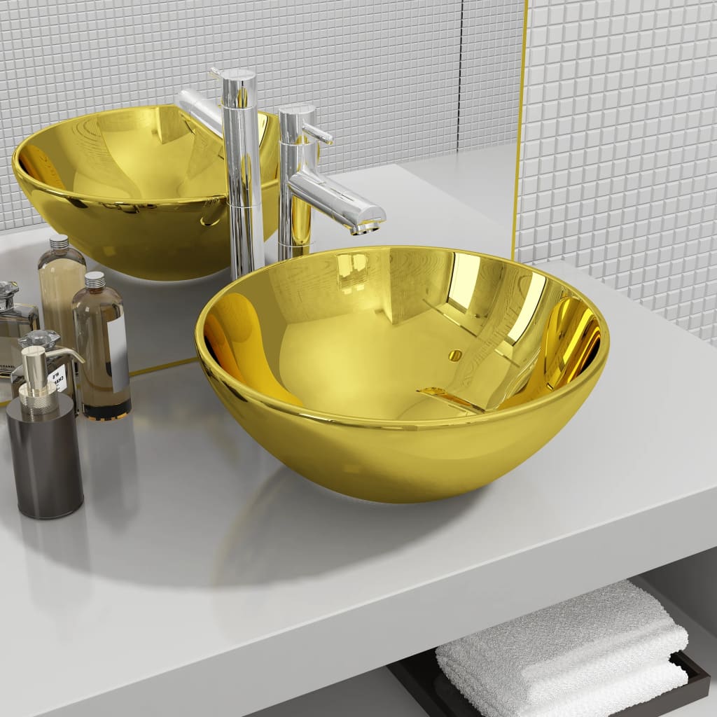 Lavabo De Cerámica Redondo
