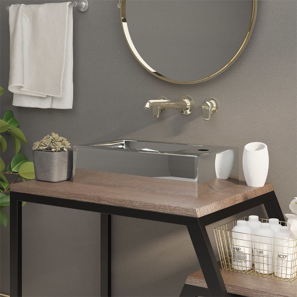 Lavabo Con Rebosadero Cerámica
