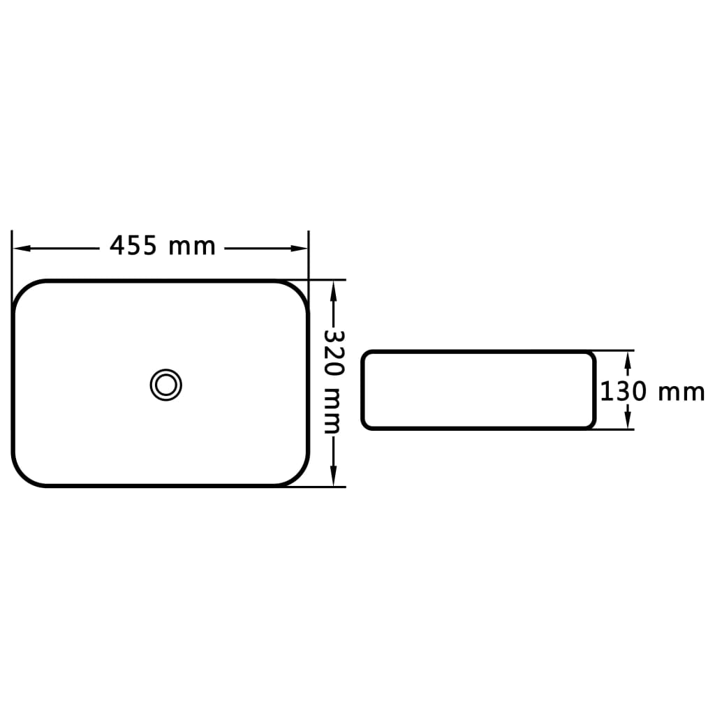 Lavabo 45,5X32X13 Cm Cerámica