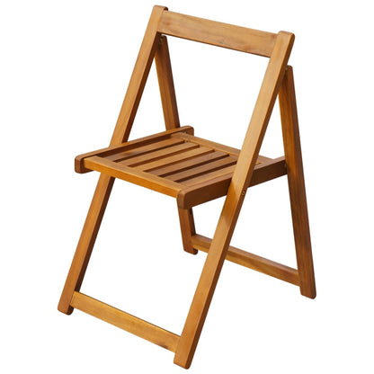 Set Comedor De Jardín Plegable 5 Piezas Madera Maciza De Acacia