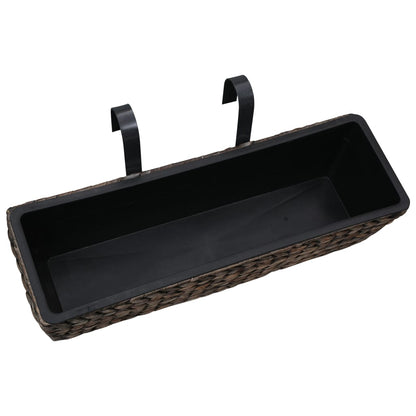 Conjunto De Jardineras 2 Unidades Jacinto De Agua Marrón