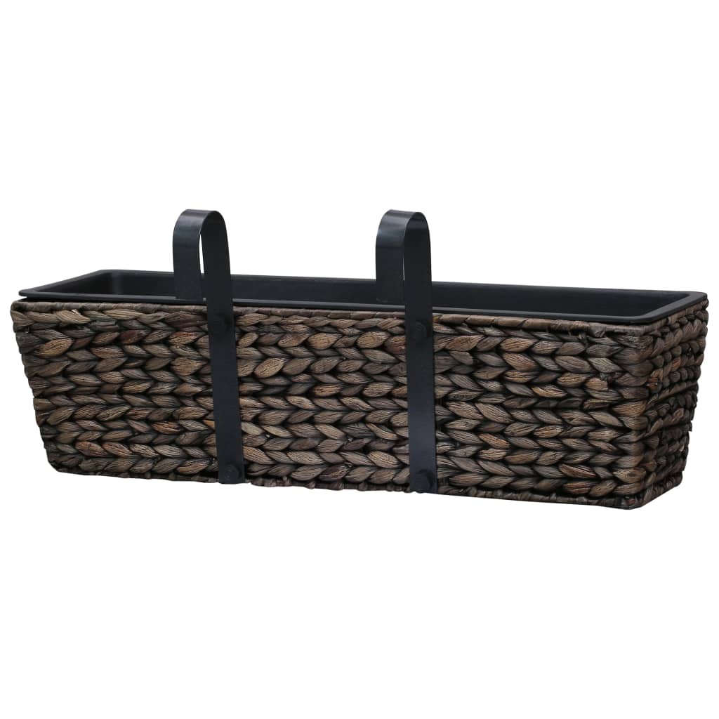Conjunto De Jardineras 2 Unidades Jacinto De Agua Marrón