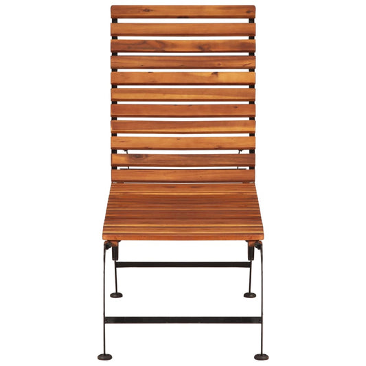 Tumbona Ajustable De Madera Maciza De Acacia Y Patas De Acero