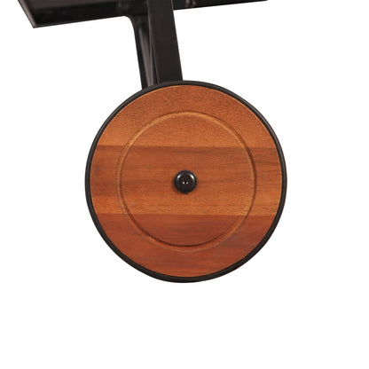 Tumbona Ajustable De Madera Maciza De Acacia Y Patas De Acero