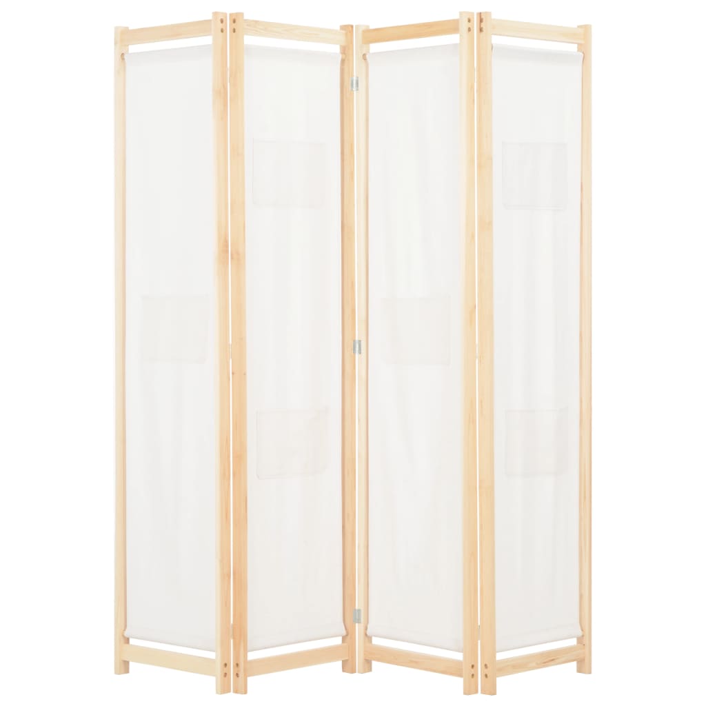 Biombo Divisor 5 Paneles De Tela 200X170X4 Cm