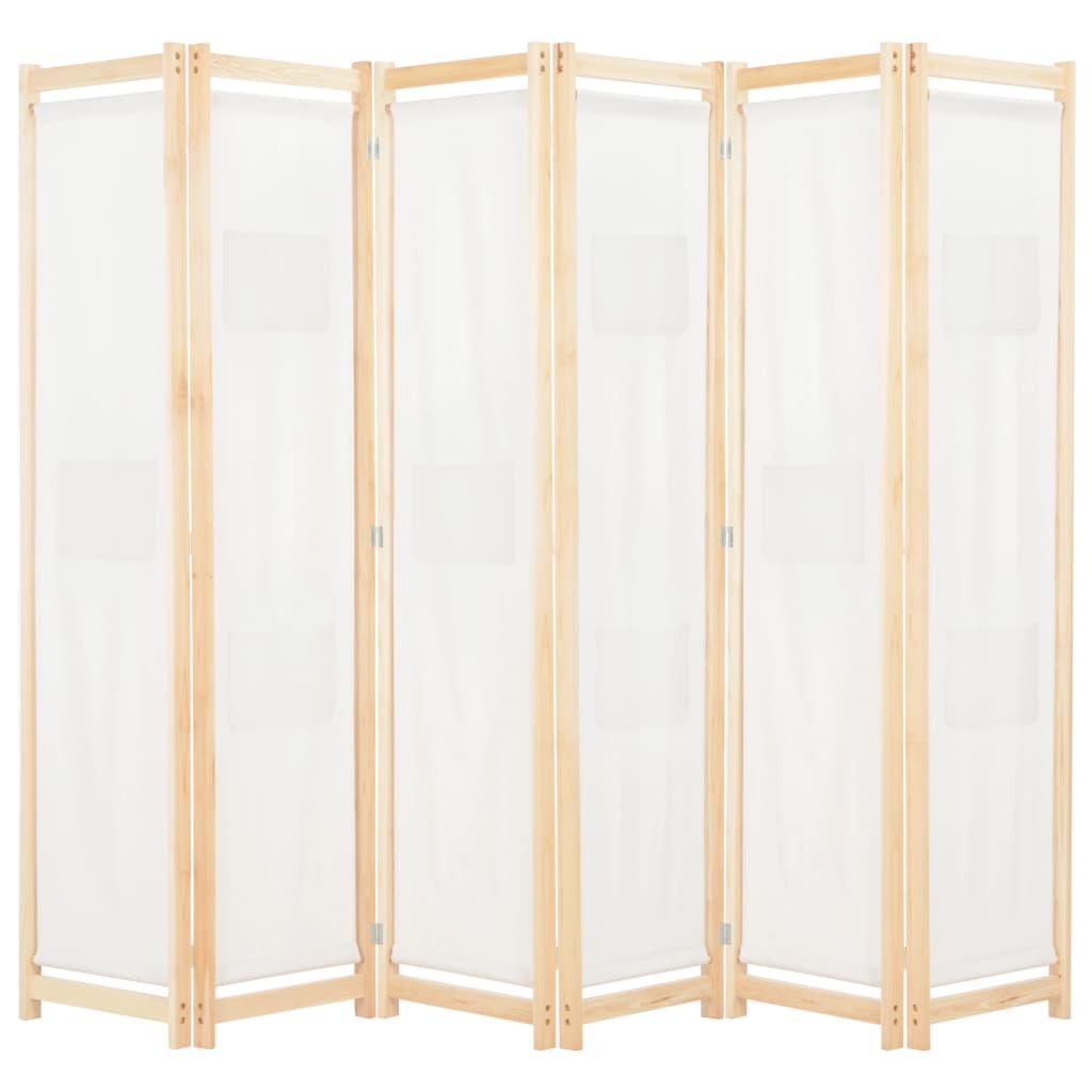 Biombo Divisor 5 Paneles De Tela 200X170X4 Cm