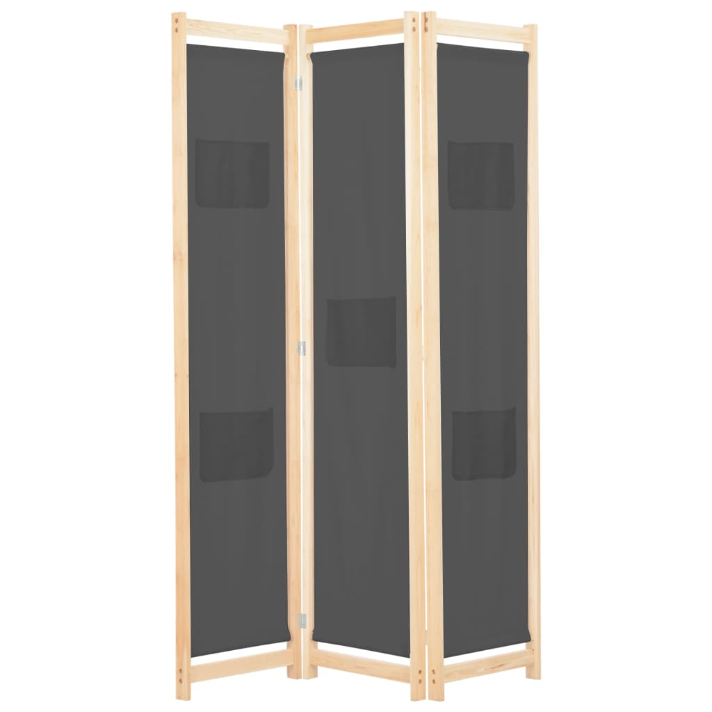 Biombo Divisor 5 Paneles De Tela 200X170X4 Cm