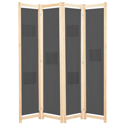 Biombo Divisor 5 Paneles De Tela 200X170X4 Cm