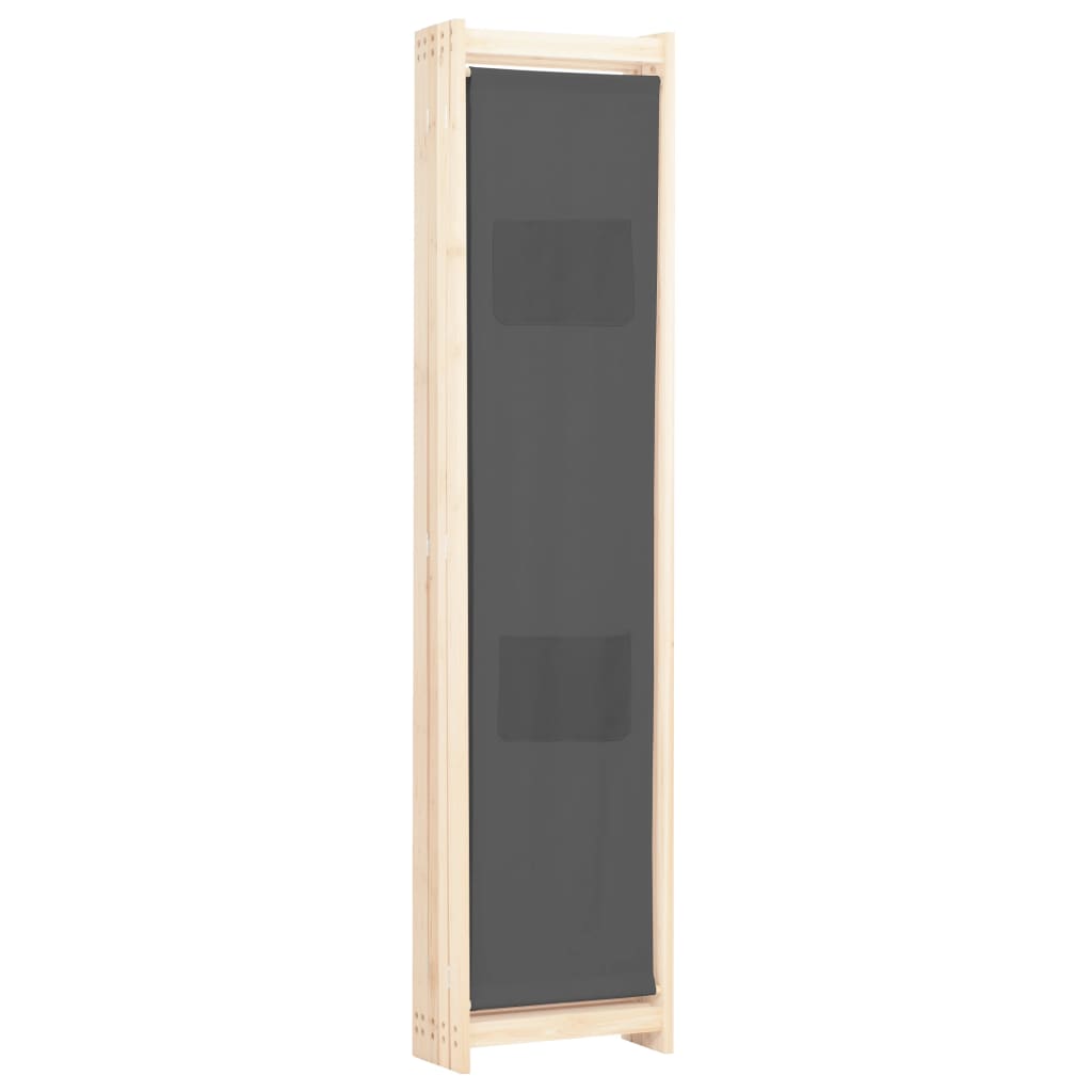 Biombo Divisor 5 Paneles De Tela 200X170X4 Cm