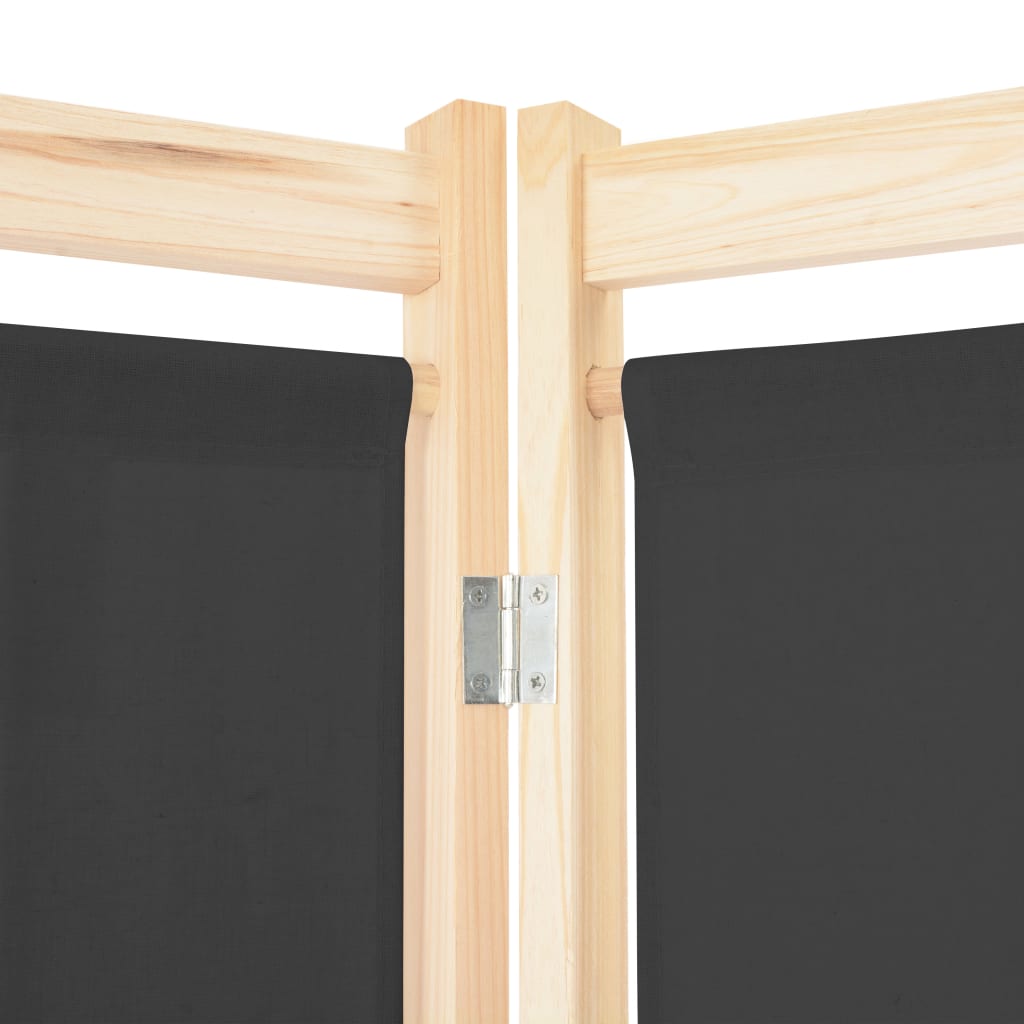 Biombo Divisor 5 Paneles De Tela 200X170X4 Cm