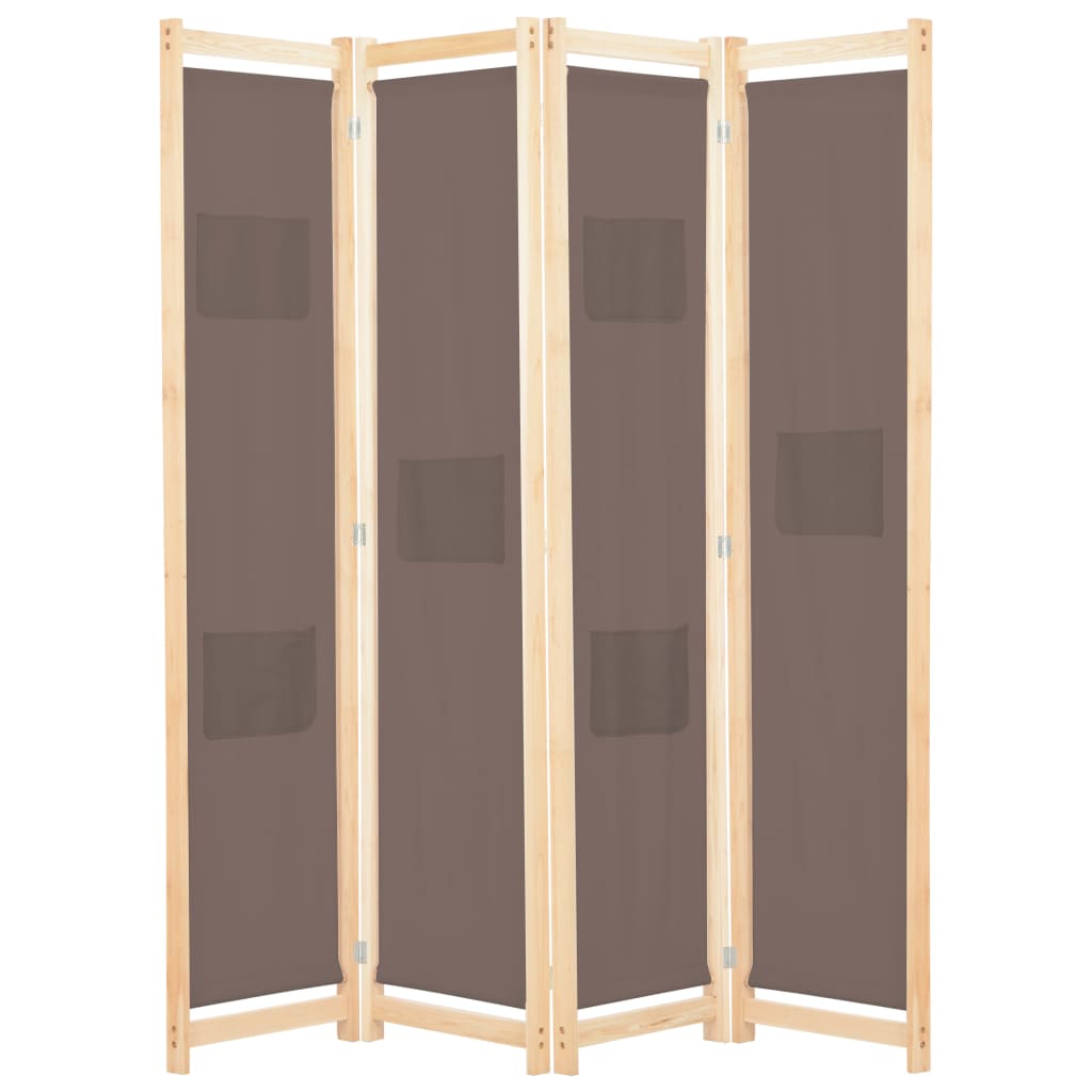 Biombo Divisor 5 Paneles De Tela 200X170X4 Cm