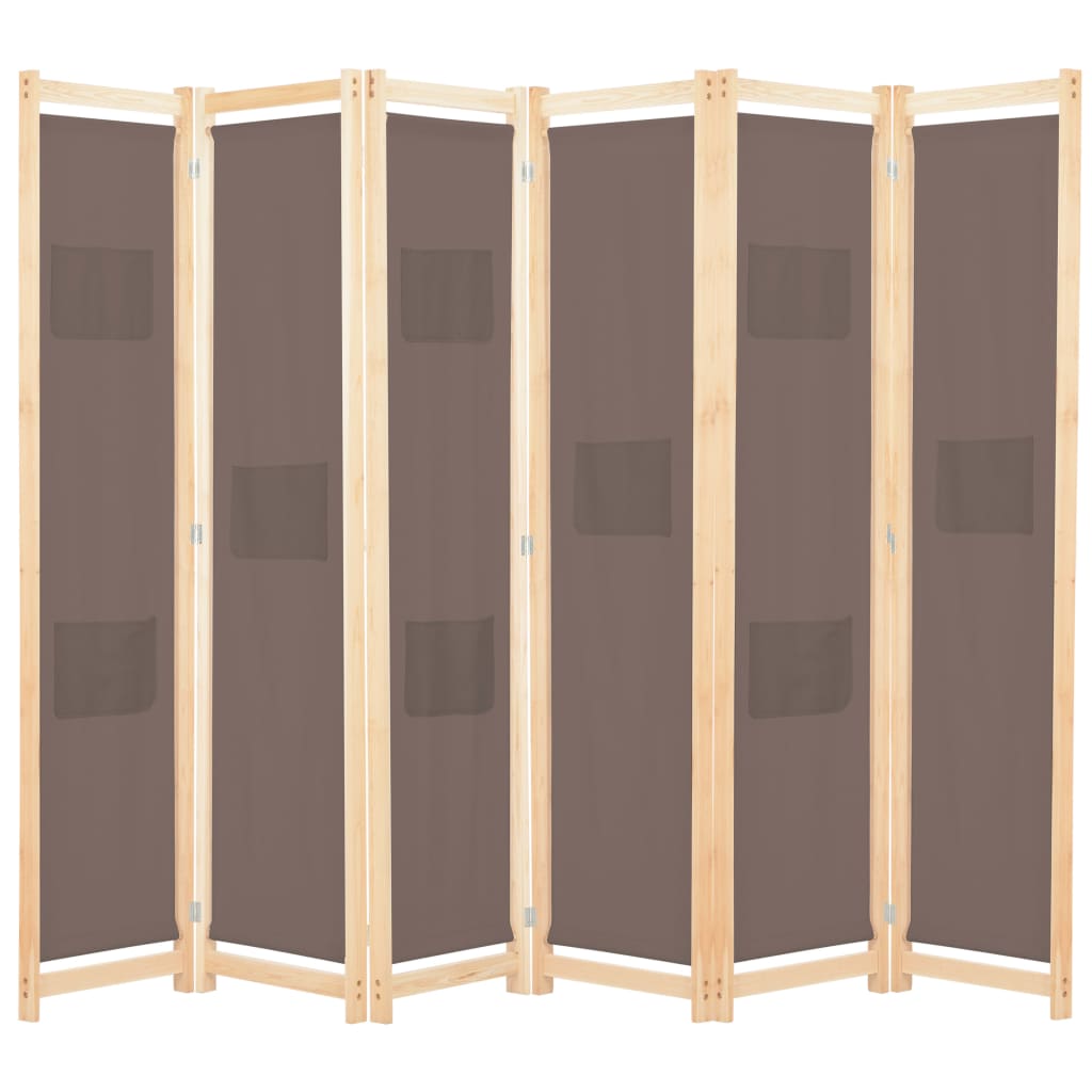 Biombo Divisor 5 Paneles De Tela 200X170X4 Cm