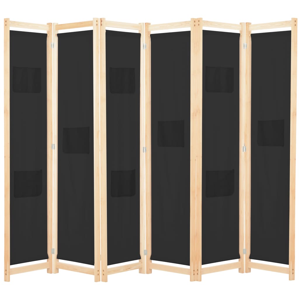 Biombo Divisor 5 Paneles De Tela 200X170X4 Cm