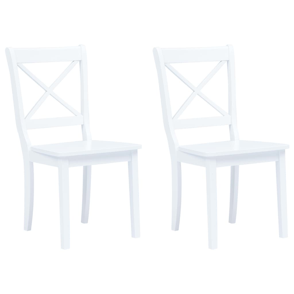 Sillas De Comedor 4 Unidades Madera Maciza De Caucho