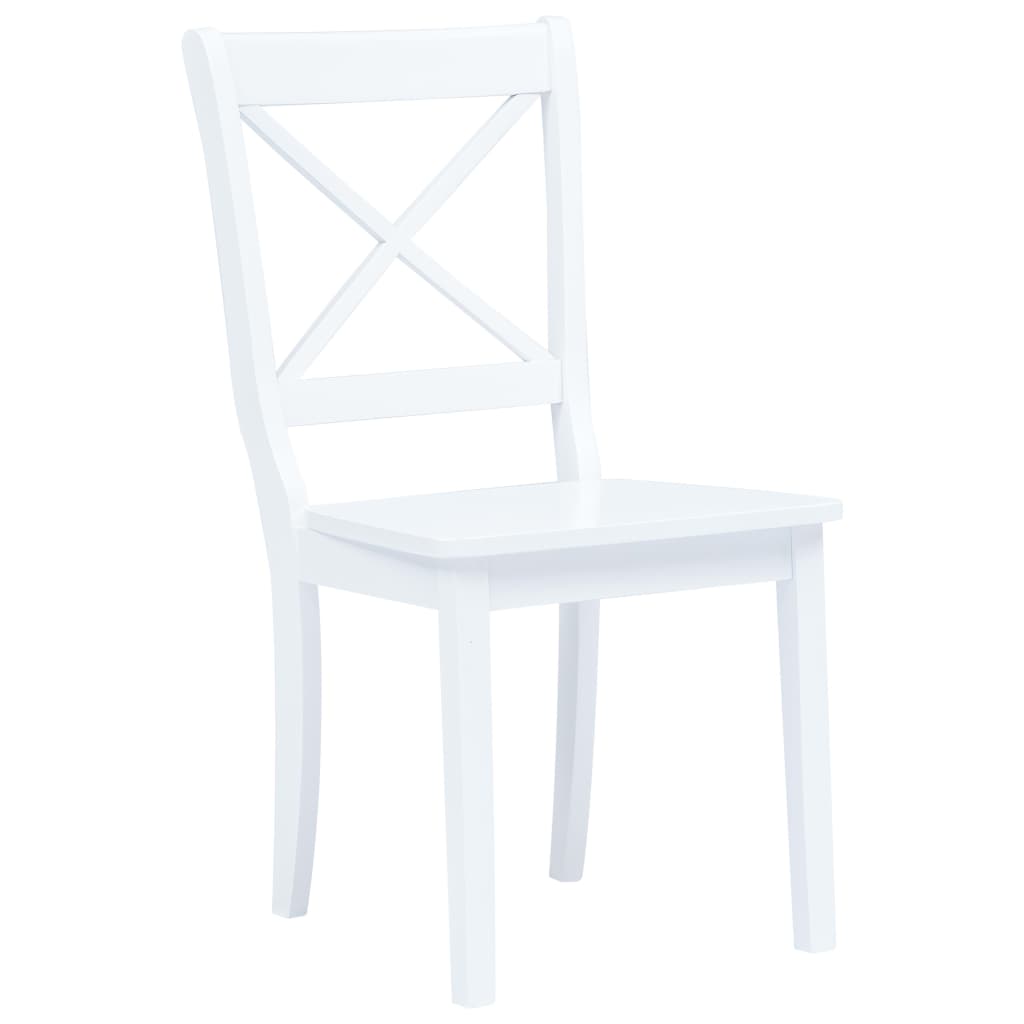 Sillas De Comedor 4 Unidades Madera Maciza De Caucho