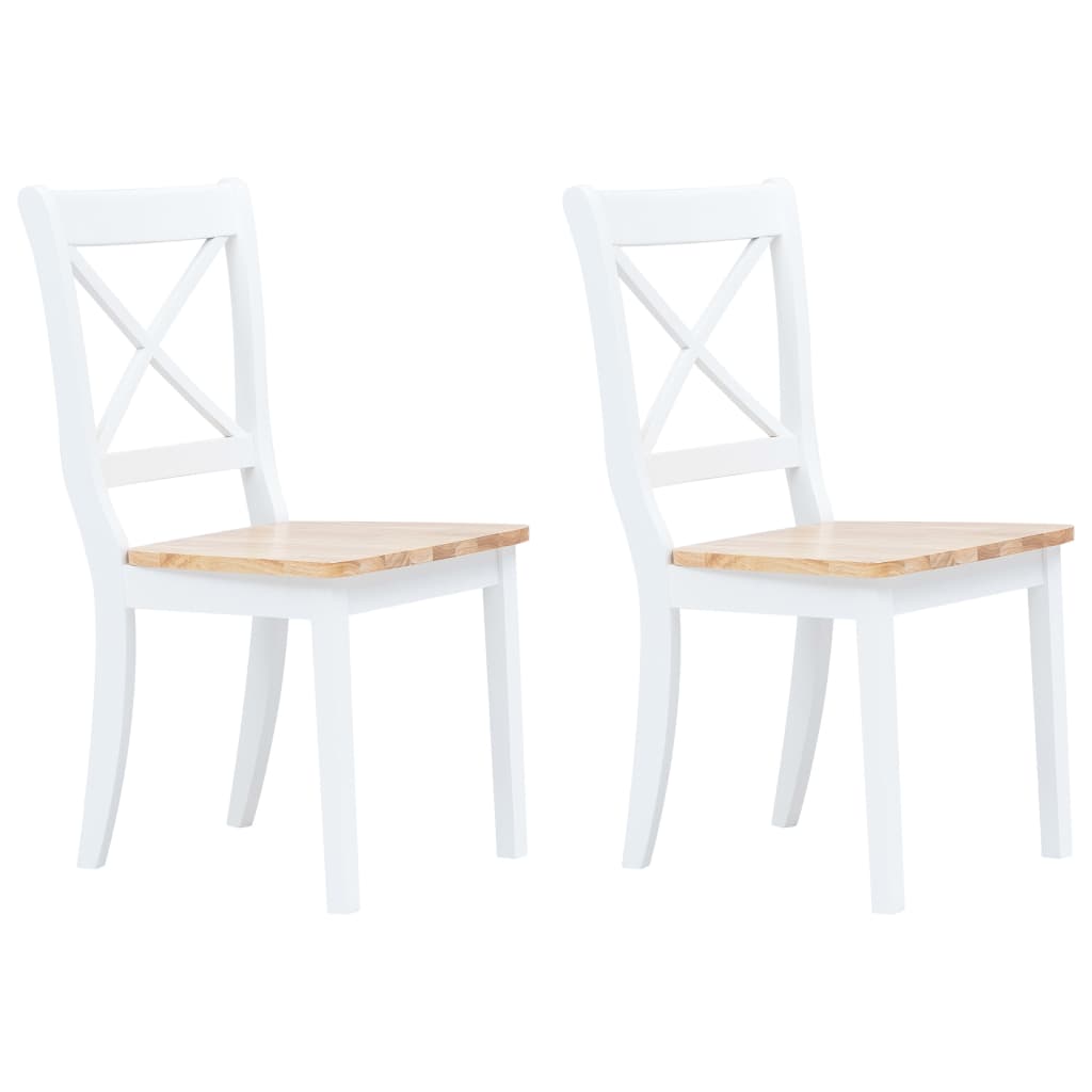Sillas De Comedor 4 Unidades Madera Maciza De Caucho