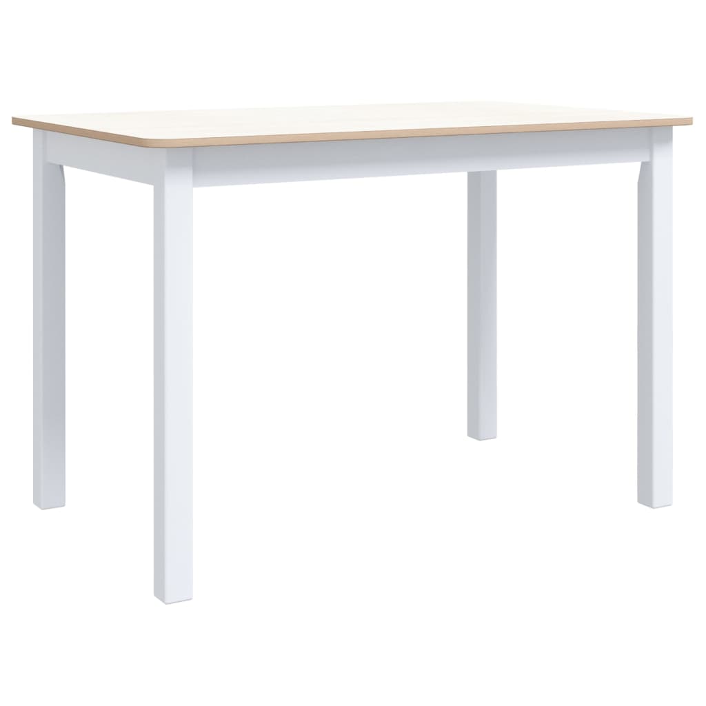 Mesa De Comedor Madera De Caucho 114X71X75 Cm
