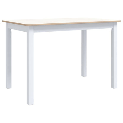Mesa De Comedor Madera De Caucho 114X71X75 Cm