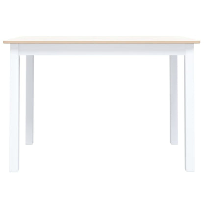 Mesa De Comedor Madera De Caucho 114X71X75 Cm