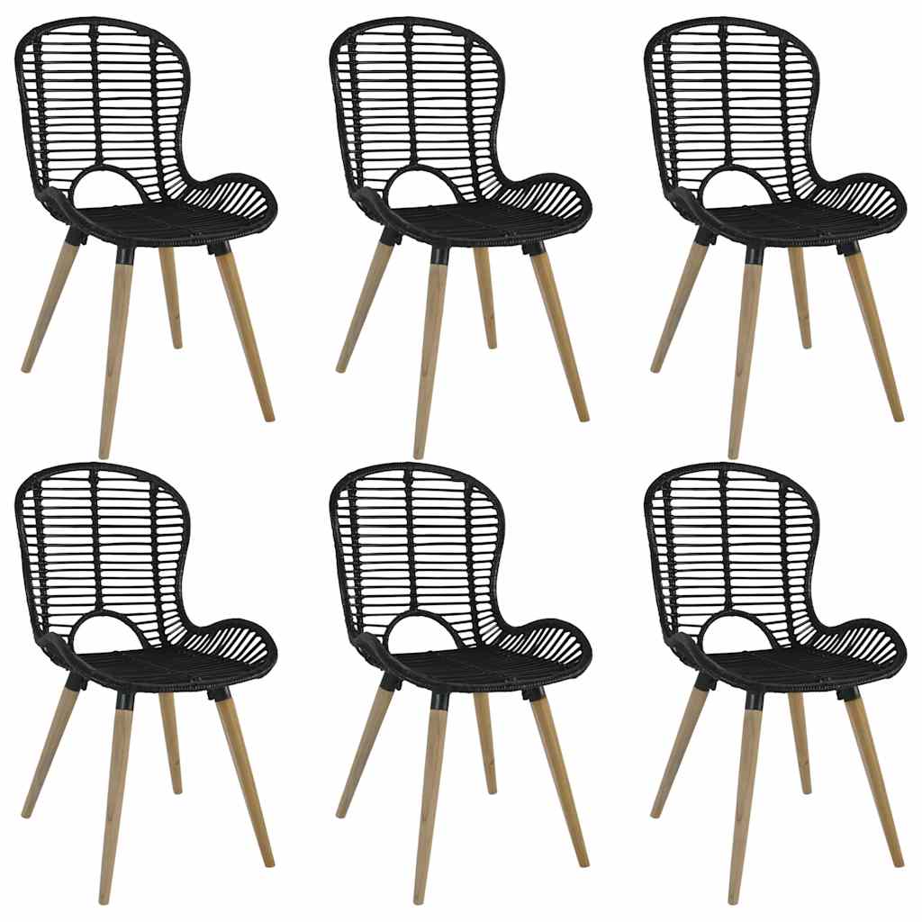 Sillas De Comedor 4 Unidades Ratán Natural