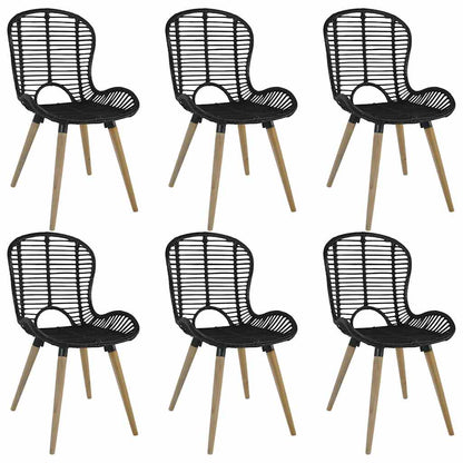 Sillas De Comedor 4 Unidades Ratán Natural