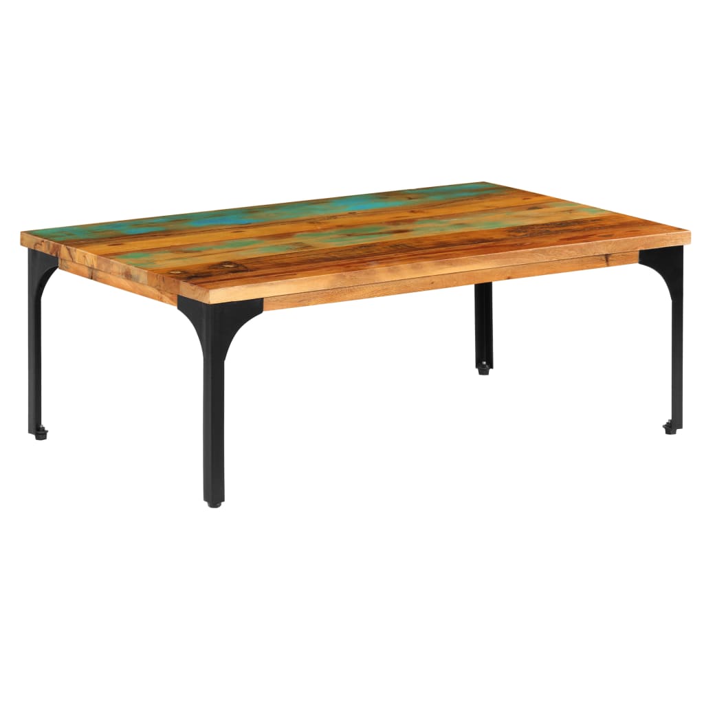 Mesa De Centro De Madera Maciza Mango 100X55X35 Cm