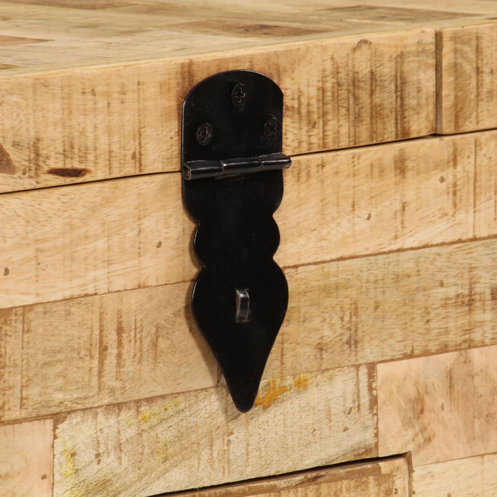 Mesa De Centro De Madera Maciza De Mango 80X40X35 Cm