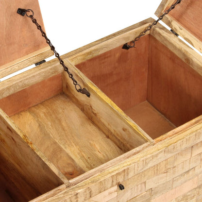 Mesa De Centro De Madera Maciza De Mango 80X40X35 Cm