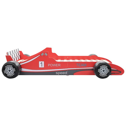 Cama Con Forma De Coche De Carreras Para Niños 90X200 Cm Roja