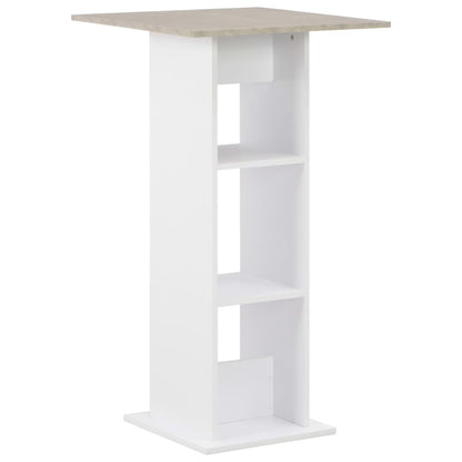 Mesa Alta De Bar Blanco Y 60X60X110 Cm