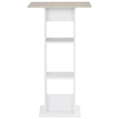 Mesa Alta De Bar Blanco Y 60X60X110 Cm