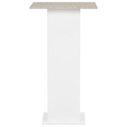 Mesa Alta De Bar Blanco Y 60X60X110 Cm
