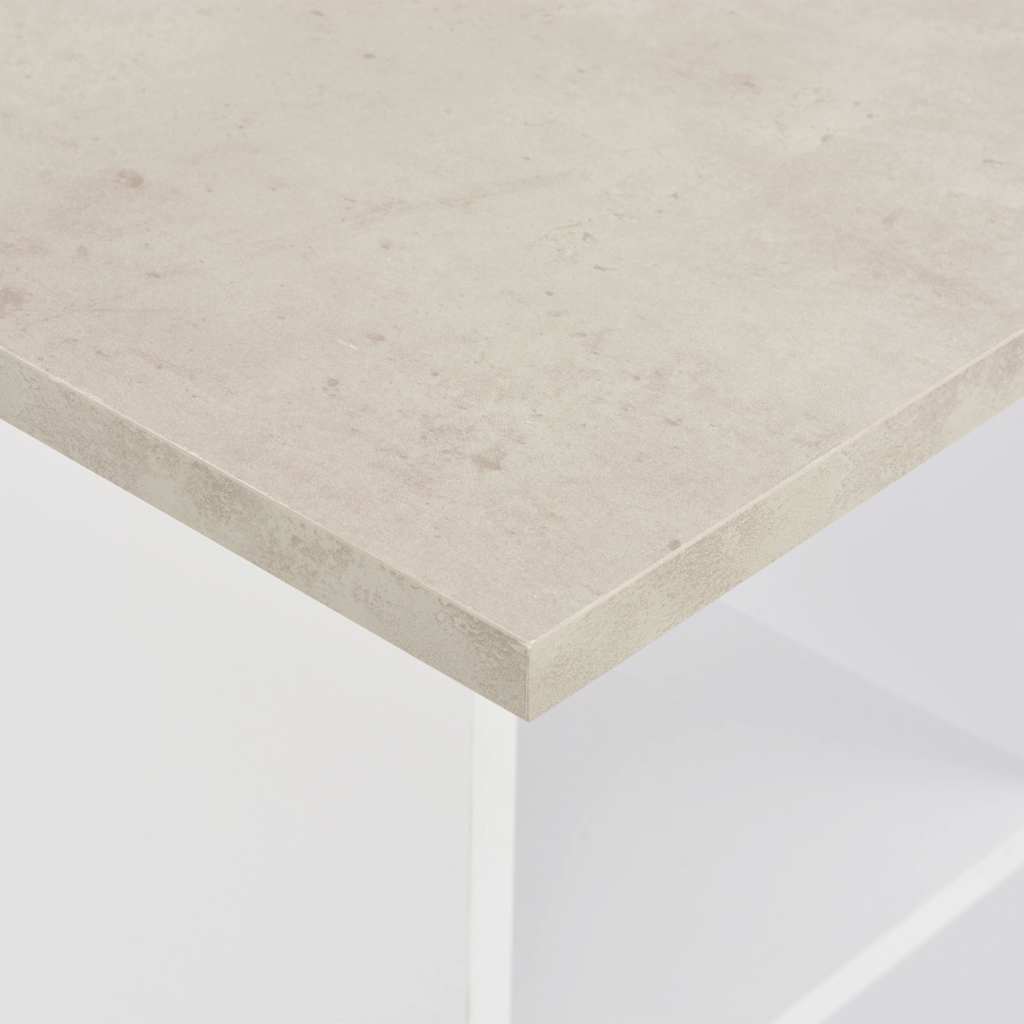 Mesa Alta De Bar Blanco Y 60X60X110 Cm