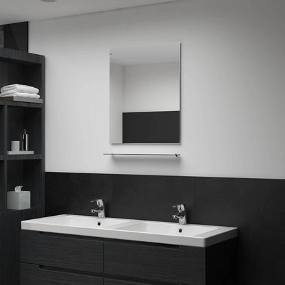 Espejo De Pared Con Estante De Vidrio Templado 100X60 Cm