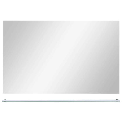 Espejo De Pared Con Estante De Vidrio Templado 100X60 Cm