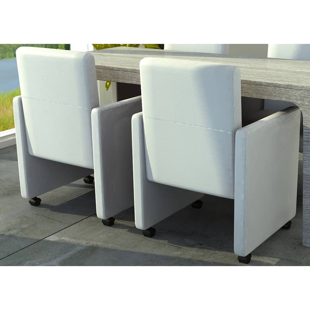 Sillas De Comedor 6 Uds Cuero Sintético
