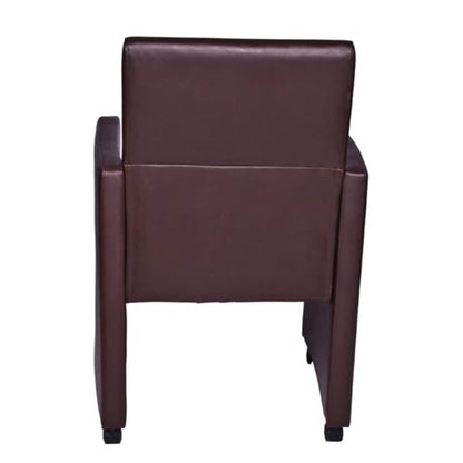 Sillas De Comedor 2 Unidades Cuero Sintético Marrón