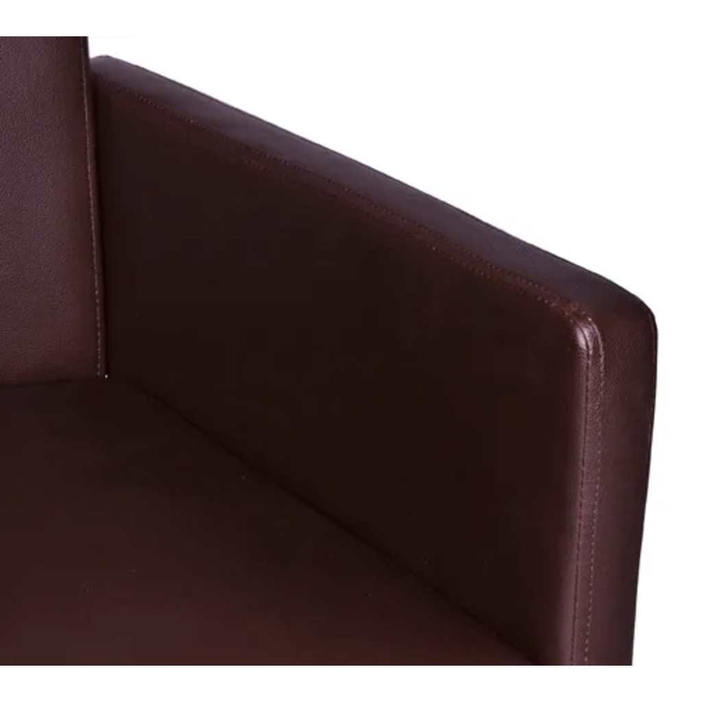 Sillas De Comedor 2 Unidades Cuero Sintético Marrón